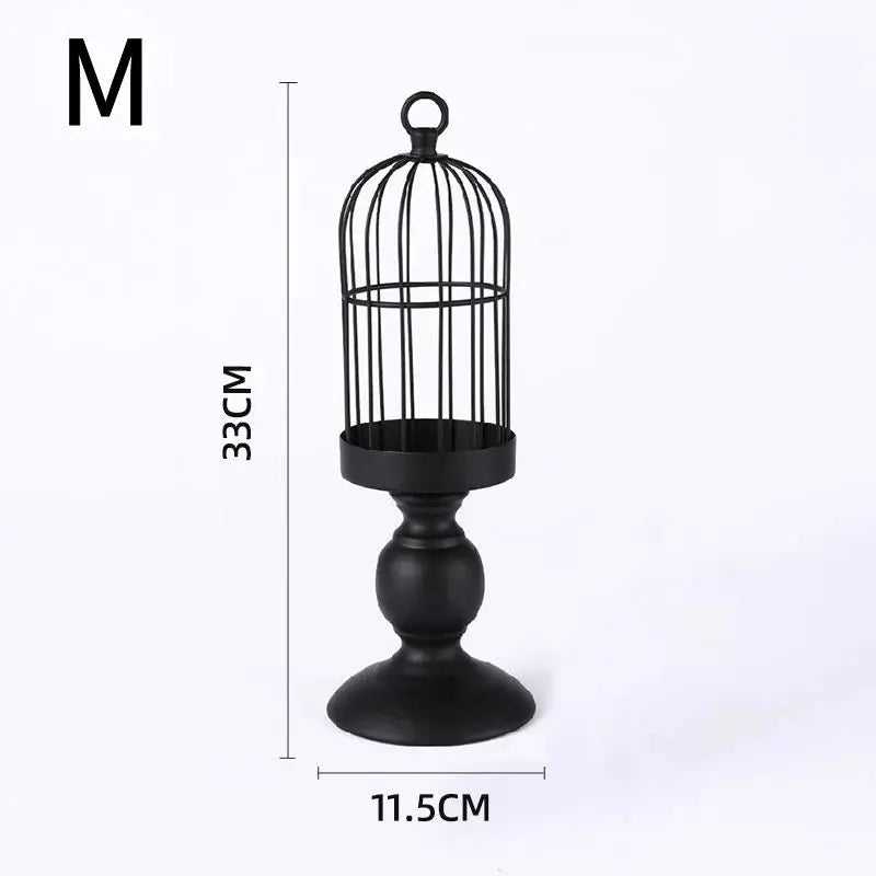 Retro Bird Cage Candlestick for Weddings & Home Decor