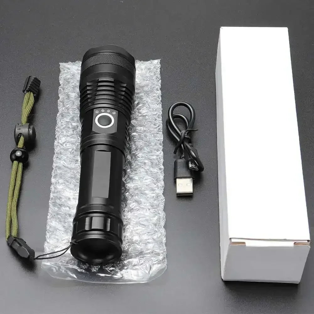 Super Bright USB LED Flashlight - Rechargeable, High Lumens