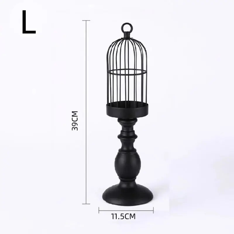 Retro Bird Cage Candlestick for Weddings & Home Decor