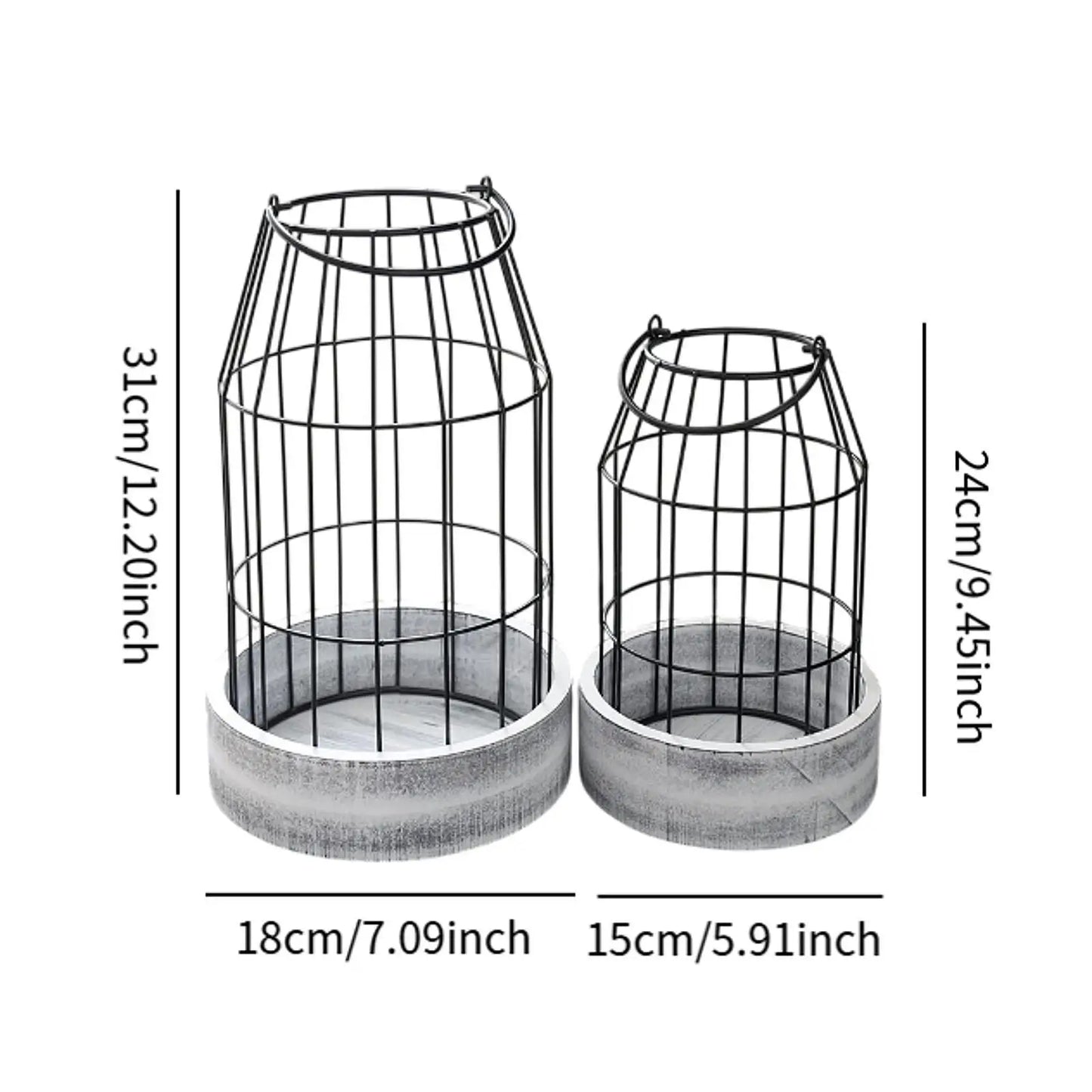 Candle Lanterns - Vintage Style Cage Holders