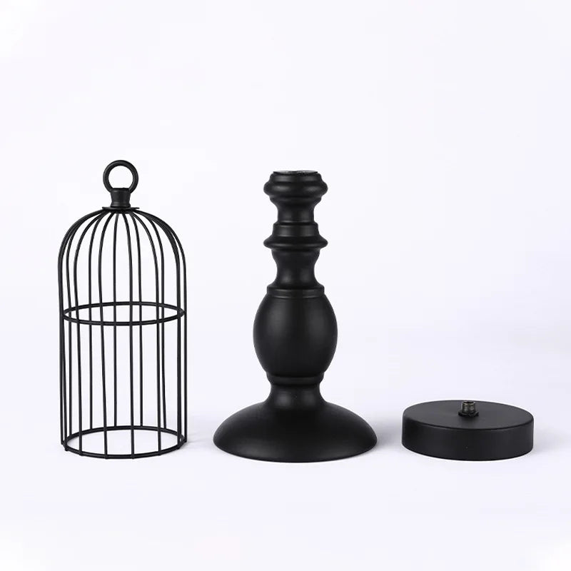 Retro Bird Cage Candlestick for Weddings & Home Decor